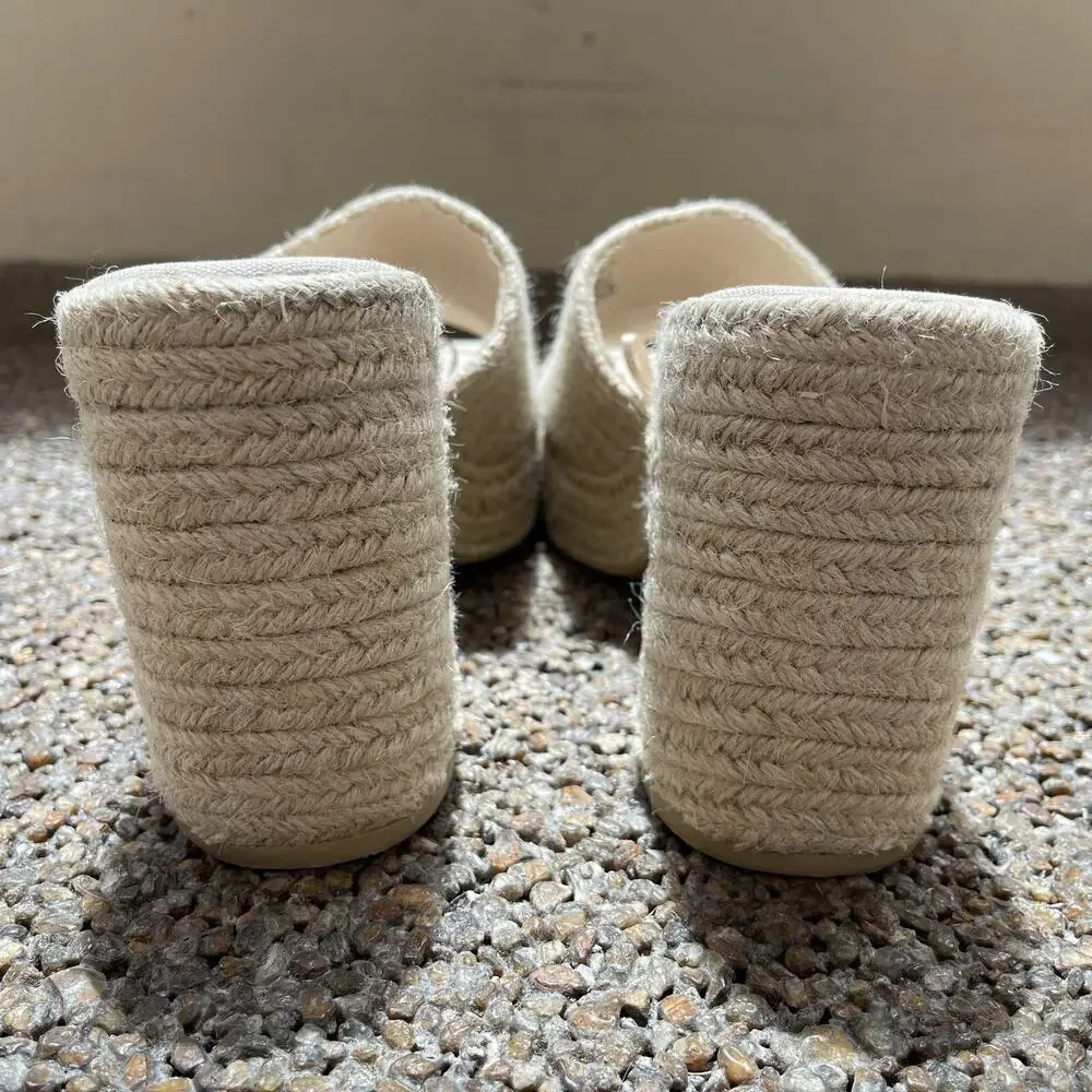 Zara Jute Chunky Platform Sandals w/ Airfit Cushioned Insoles Size 41 (US 10.5) - Picture 2 of 4